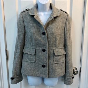 Banana Republic Wool Blend Jacket Grey Medium